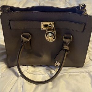MICHAEL KORS Hamilton Dark Dune Leather Handbag